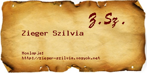 Zieger Szilvia névjegykártya